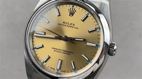 rolex oyster perpetual 34 champagne dial|Rolex Oyster Perpetual 36 2022.